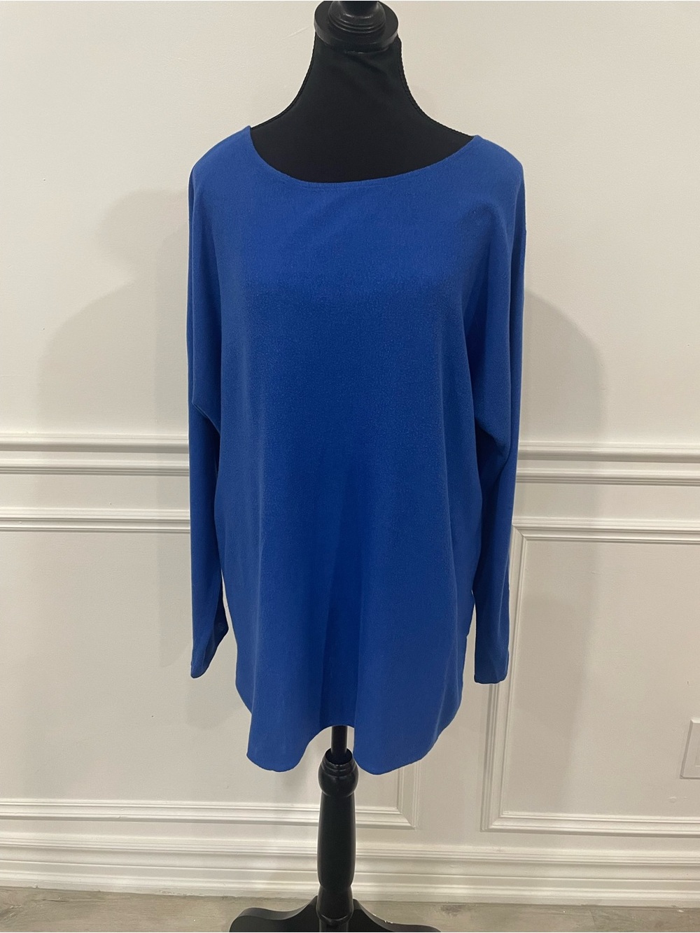 Michael Kors Royal Blue Long Sleeve Boatneck Knit Light sweater